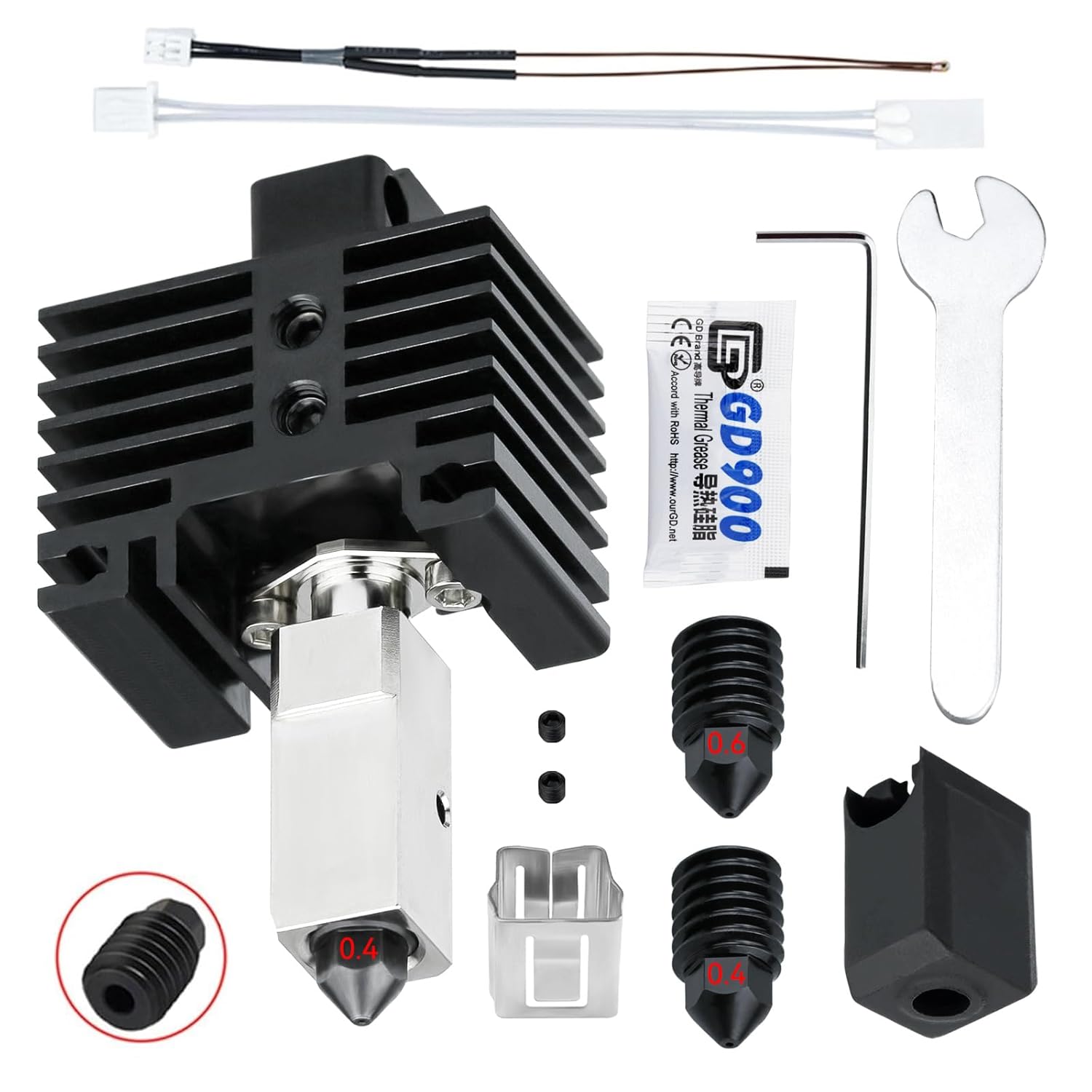 Amazon.com: High Temperature Upgraded Lad Hotend with Plated Copper ...